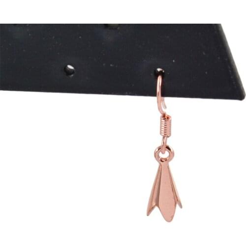 10pcs Rose Gold Plated Brass Flower Cup Earrings Hooks DIY Jewelry Findings