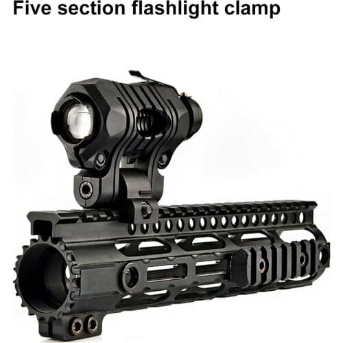 LED Flashlight Mount Holder Tactical Helmet Bracket Clip Mount Rail Clamp for Picatinny 21mm Rail