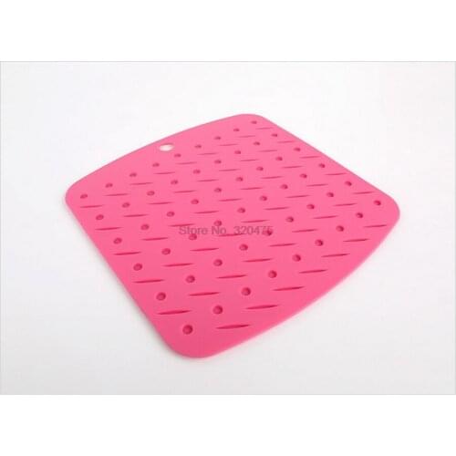 By dhl 200pcs practical Silicone Non-slip Heat Resistant Mat Coaster Cushion Placemat Pot Holder Kitchen Accessories