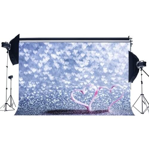 Valentines Day Backdrop Photography Backdrops Sweet Hearts Bokeh Halos Glitter Sequins Wedding Background