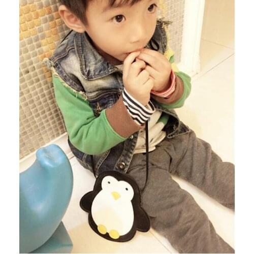 HOT Girls PU Penguin Decorative Package Snacks Bags Handbag Messenger Shoulder Bag Cross Body Pocket Satchel Handbags