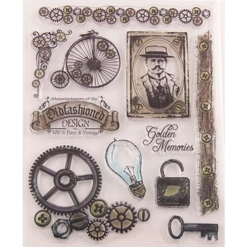 Spanish Golden Memory Transparent Clear Stamps Silicone Seals for DIY Scrapbooking Card Making Photo Album Decoration