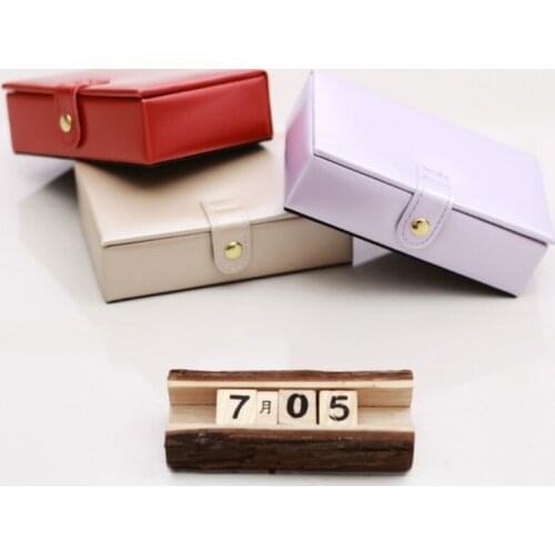 Classic Portable Jewelry Box Leather Princess European Jewelry Box Jewelry Storage Box Jewelry Box Simple Earrings Ring Box