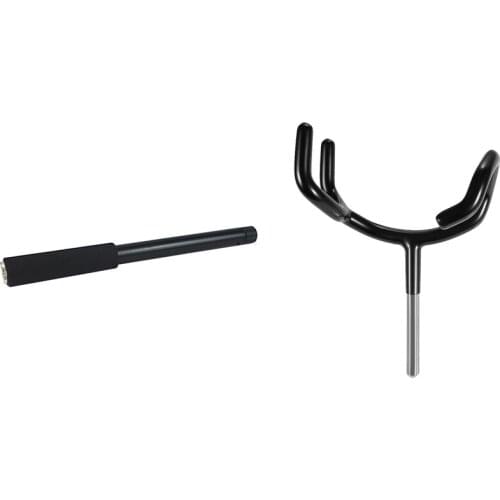 1 Pcs Metal Microphone Boompole Support Holder Audio Boom Pole Arm Stand & 1 Pcs 1.5M Microphone Telescopic Pole