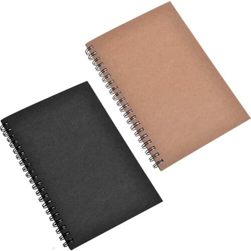 Set of 2 Durable Paper Universal Sketch Pad Sketching Book Sketches Book Notebook for drawings and Sketch Journal (Black#Brown)