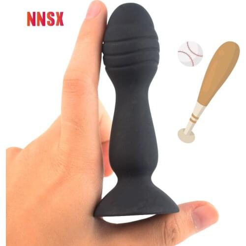 NNSX MINI Silicone Ball Anal Plug Your Finger Size Round Head Soft Suction Cup Masturbation Sex Toys For Women Adult Games