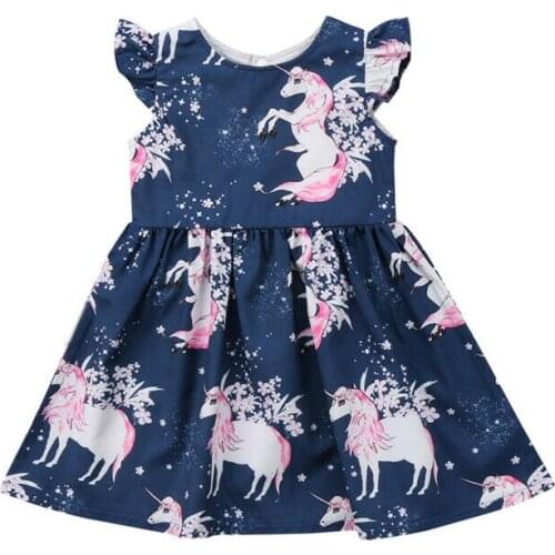 1-6Y New Toddler Baby Girls Clothes Dress Floral Outfits Set kid Girl Clothes Sleeveless Dress Cute Costume Party Summer Dress