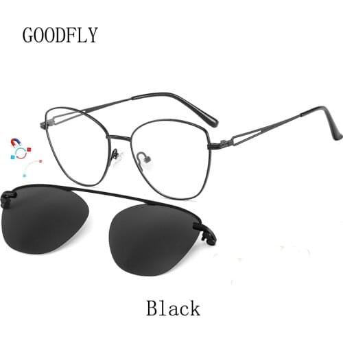 Polarized Sunglasses Women Men Magnetic Clip On Sunglasses Cat Eye Glasses Frame Of Eyeglasses 2021 Sun Glasses Women Sunglass