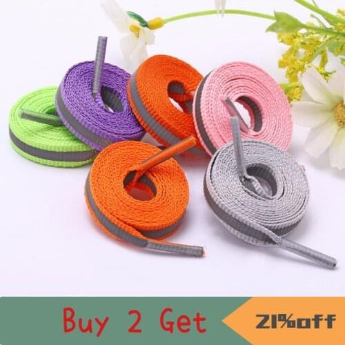 Reflective Runner Shoe Laces Safety Luminous Glowing Shoelaces Unisex for Sport Basketball Canvas Shoes Kids Silicone Shoelaces