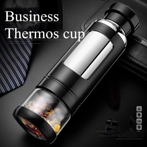500ml Thermos Bottle Stainless Steel Thermos Cup Tea Vaccum Flasks Glass Tea Cup Office Thermos Mug Portable Travel Thermos Cups