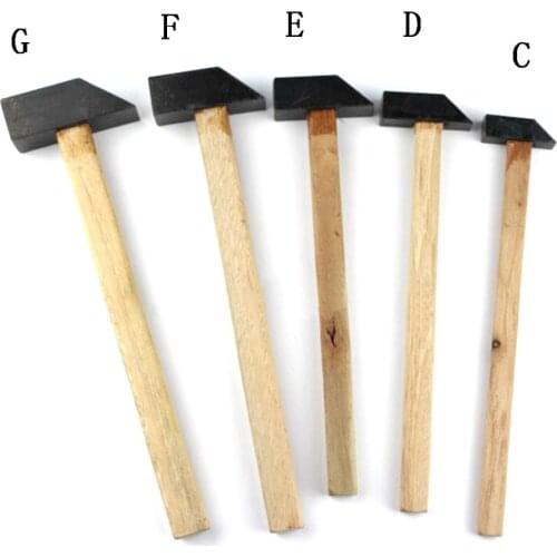 Iron Hammer with Wooden Handle Stainless Steel Hammer Power Reduced Multi-purpose for Jewelry DIY Tools