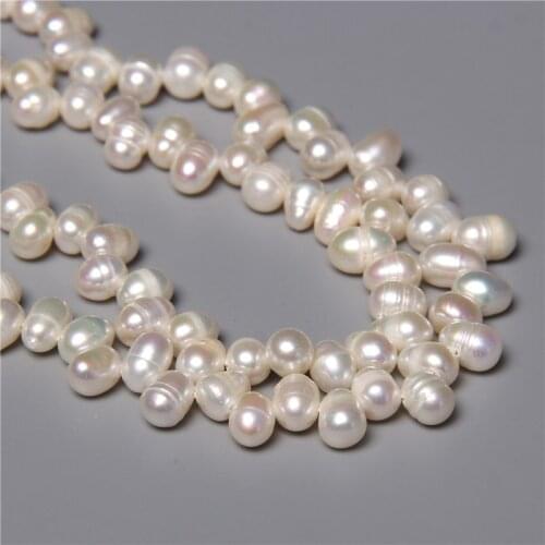 Baroque Irregular Natural Cultured White Pearls 5-6mm Loose Spacer Pearls Beads Accessories For Jewelry Making DIY Necklaces
