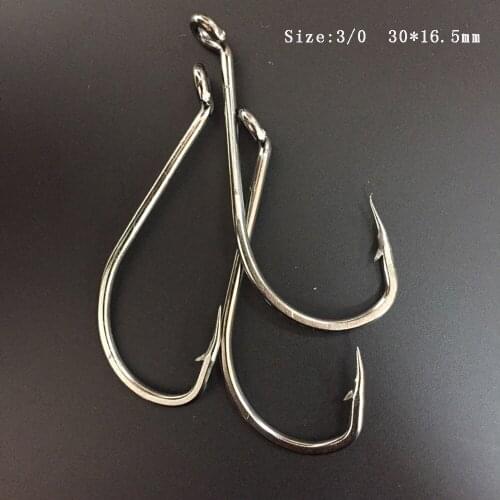 CN05 100pcs Pack 3/0 Stainless Steel Octopus Fishing Hook Big Fishing Hooks Musta Octopus Fishing Hook Free Shipping