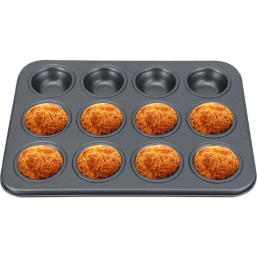 12Cup Cupcake Muffin Mold Tray Non Stick Carbon Steel Wedding Candy Baking Molds Cake Mould Pan Baking Tool