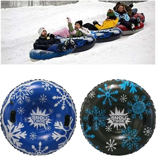 120cm Inflatable Snow Tube with Durable Handles, Snow Sled Sledge Downhill