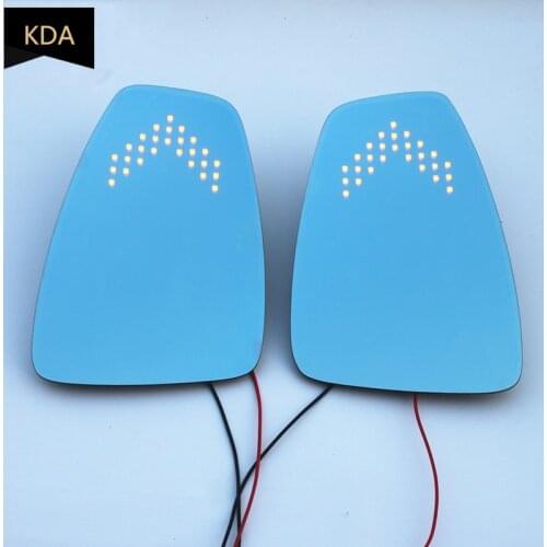 2pcs Blue Left Right Mirror Glass Heated Angle Wide Glare Proof LED Turn Signal Lamp for Roewe I6 EI6 I5 EI5 MG MG 6 2017 2018