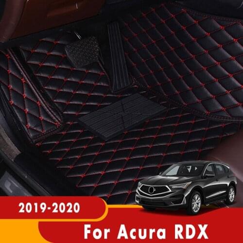 Car Floor Mats For Acura RDX 2020 2019 Artificial Leather Waterproof Car Carpets Rugs Custom Auto Interior Accessories Covers