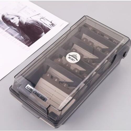 Large Capacity Splitter Index Tabs Business Card Holder Name Card Storage Box Organizer Case