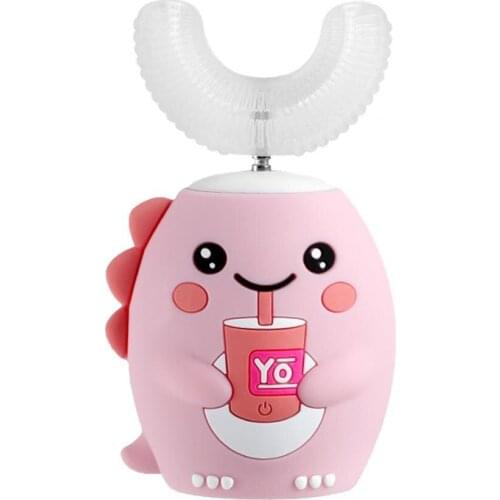 Hot Ultrasonic Toothbrush Kids Cartoon Dragon 360 Degree Silicon Automatic Electric Ultrasonic Teeth Brush Children