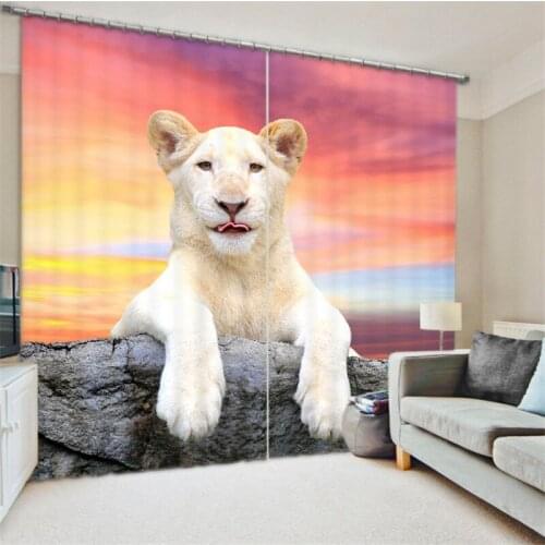 Kids Bedroom Curtains Dog print Luxury Blackout 3D Window Curtains Living Room Customized size Drapes Rideaux Cortina pillowcase