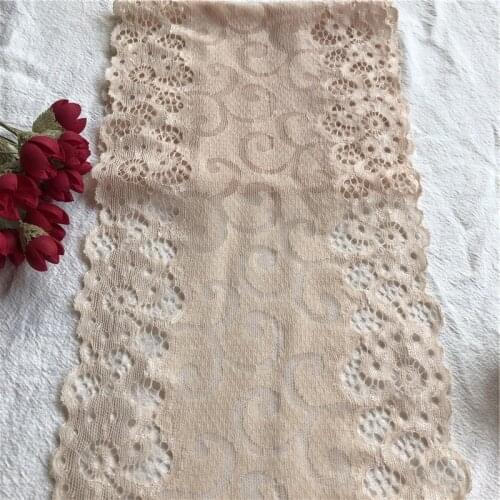 Elastic floral pattern 18cm Light yellow lace ribbon diy crafts supplies lace tape dress clothing top bra decoration lace