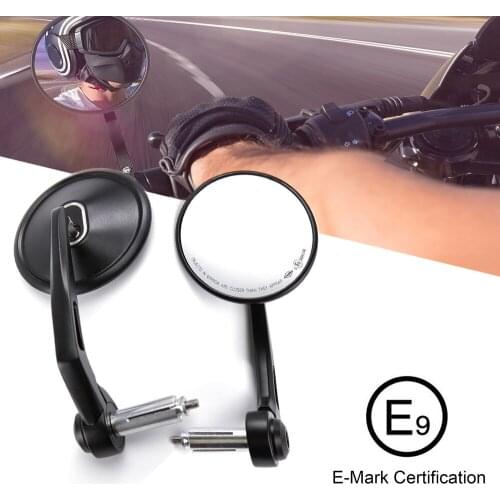 Motorcycle Bar End Mirrors 7/8" Heavy Duty Rearview Mirror Universal for Honda Scooter Suzuki Yamaha Kawasaki Handlebar Mirror