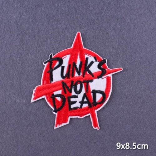 Letter Music Band Patches On Clothes Punk Biker Iron On Patches For Clothing Hippie Stickers DIY Embroidery Custom Patch Stripes