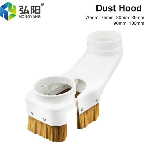 CNC Nylon Dust Cover Collection Brush 70-100mm Push-Pull Press Roller Vacuum Cleaner For Wood Engraving Spindle