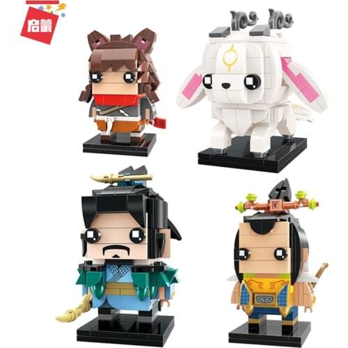 Enlightenment Chinese Myth Story brickheadz Ginger Teeth Ancient characters action figure Model Toy for children gifts