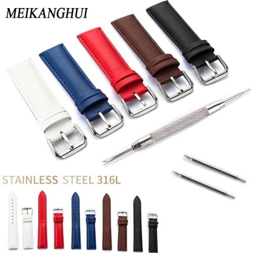 Watches Band 14 15 16 17 18 19 20 MM Fashion Leather Straps Watchbands Watch Watch accessories High Quality 5 colors For Women