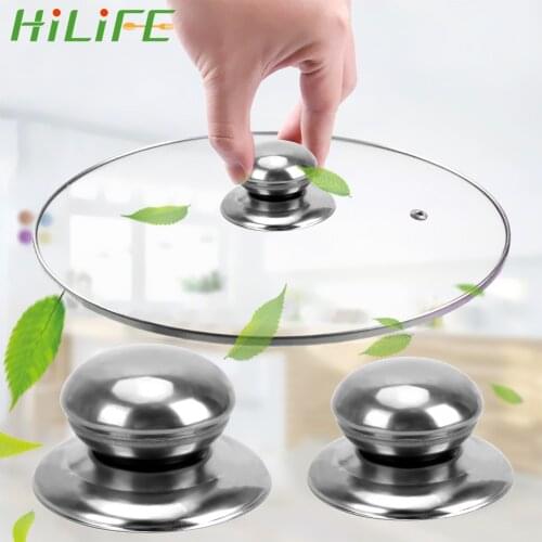 HILIFE S/L Pan Cover Knob Replacement Glass Pot Lid Handle Stainless Steel Handgrip Kitchen Tool Gadgets