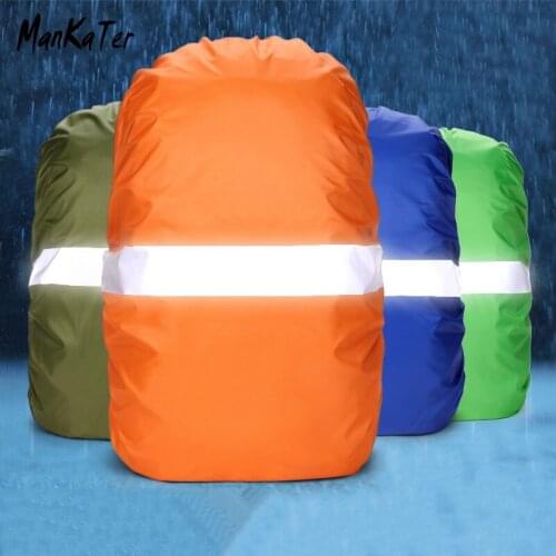 ManKaTer 30L-50L Reflective Camouflage Waterproof Dustproof Sunscreen Lightweight Backpack Rain Cover Elastic Bag mouth