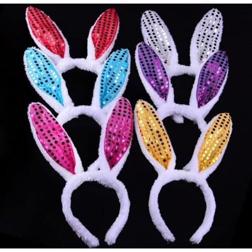 Sexy Women Lady Bunny Ears Headband Kids Adults Cosplay Easter Rabbit Ear Hairband Hair Party Halloween Christmas