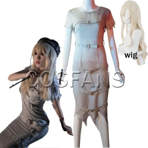 Game Identity V Regulator Sculptor GALATEA Cosplay Costume Women Fancy Dress Halloween Carnival Uniforms Costume And wig