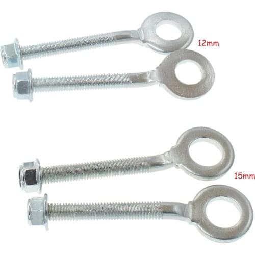 1pair M8 12mm/15mm Chain Wheel Axle Adjusters Tensioner Regulator For 110cc 125cc 140cc 150cc Quad ATV Dirt Bike