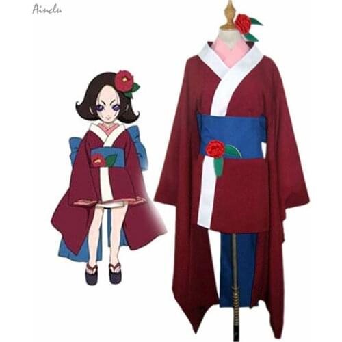 Ainclu Customize for adults Red Free Shipping Sakai Kanako from Hell Girl Halloween Cosplay Costumes For Adult and Kid Costume