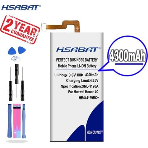 New Arrival [ HSABAT ] 4300mAh HB444199EBC+ Replacement Battery for Huawei Honor 4C C8818
