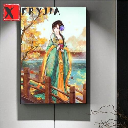 5d diy diamond embroidery sale Classical woman walking on the bridge diamond painting full square round drill home decor