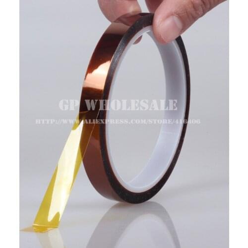 Free Shipping, 1x 13mm*33M *0.06mm Polyimide Tape, Electrically Insulating Heat Resistant Tape, for Laptop, Cellphone, LED