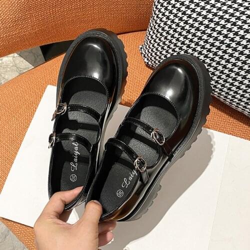 Brand New Womens Leather Shoes Round Head Retro Womens Loafers Luxury Moccasin Homme Womens Mary Jane Shoes 1950s 1960s Shoe