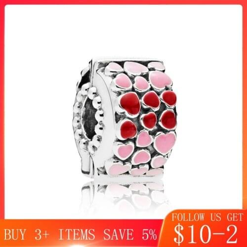 CodeMonkey 2020 New Full Red Little Love Safety Buckle S925 Charms Beads Fit Original Bracelet DIY Jewelry Making CMS050a