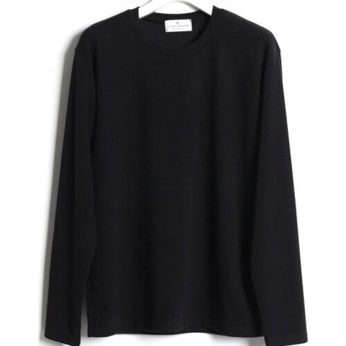 Mens long sleeve round neck new loose Pullover mens top