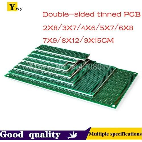 Double-sided tinned PCB 5x7 4x6 3x7 2x8 cm 5*7 4*6 3*7 2*8 General cave board circuit board PCB2.54MM