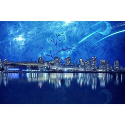 GLymg DIY Diamond Embroidery Fairytale Skies Bright Embroidery Handicrafts 5D Embroidery Painting Wall Arts Decor