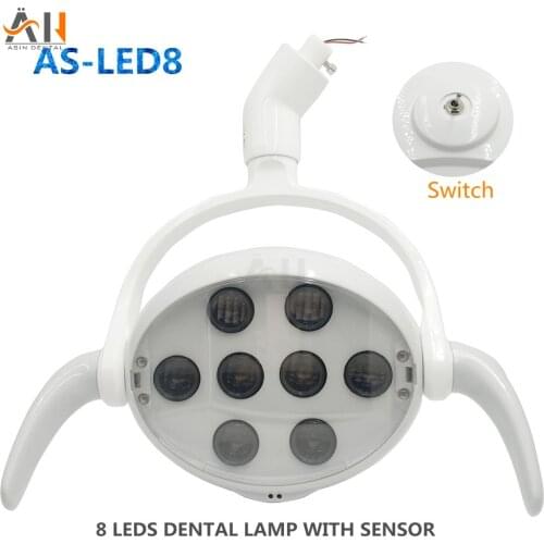 Good quality Dental Operating Oral Lamp LED light For Dental Chair Unit shadowless 8 leds high power Luxury sensing LED