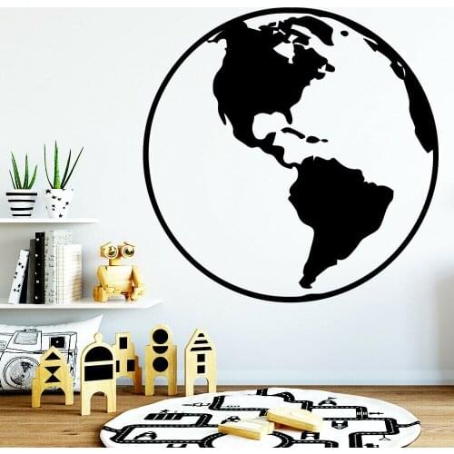 Map Wall Sticker For Living Room Modern Interior Art Wall Decor For Kids Rooms Home Decoration Vinyl Wall Decal For Nursery W925