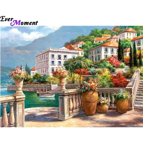 Peaceful Lake Pattern Diamond Embroidery DIY Needlework Diamond Painting Cross Stitch Landscape Full Rhinestones Painting ASF478