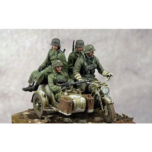 1:35 Resin Figure Model Kit Unassambled Unpainted T8 (without motorcycle)