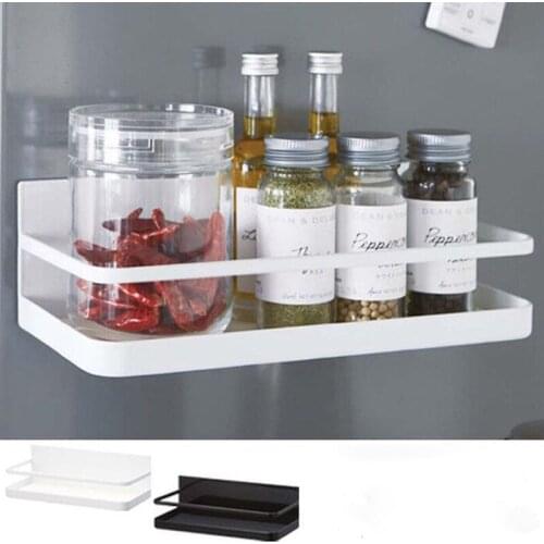 Kitchen Storage Rack Magnetic Refrigerator Rack Spice Multipurpose Side Shelf Bathroom Shelves Bottle Holder For Refrigerator