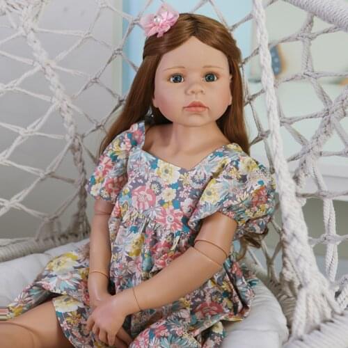 Reborn Baby Dolls 98cm Handmade Real Size Girl Dolls Child Model Girl Doll Realistic Full Silicone Girl Kids Adults Accompany